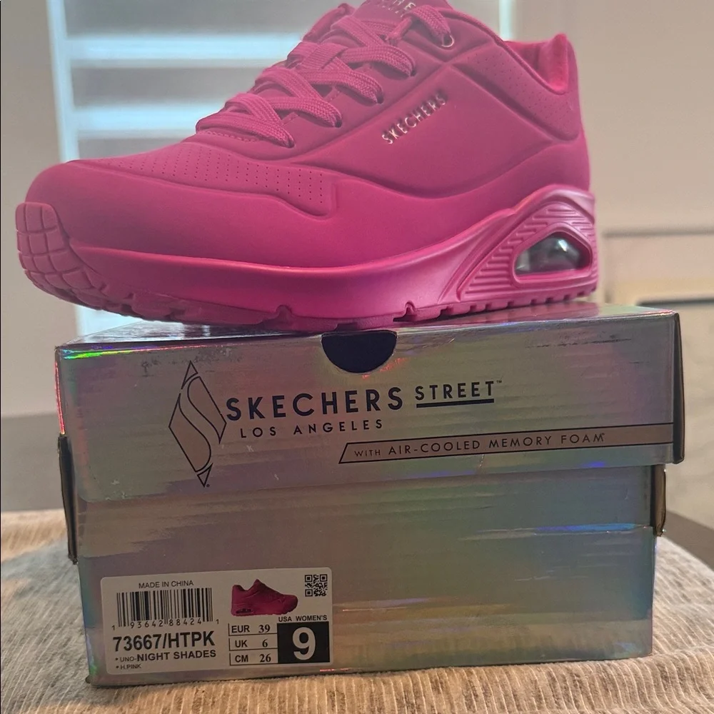 NIB Skechers Street Hot Pink Sneakers - Picture 2 of 5